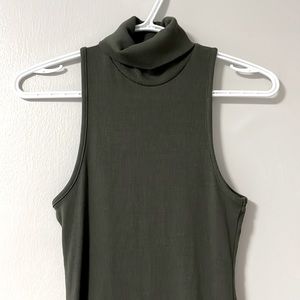 Casual sleeveless turtleneck dress